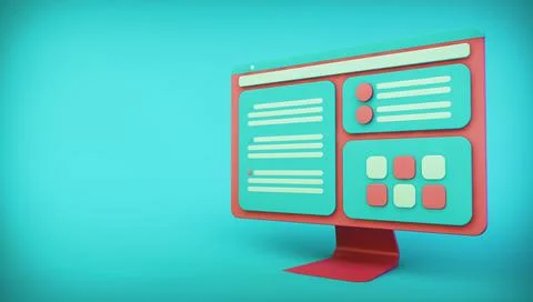 Computer interface illustration Stock Illustration