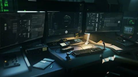 Computer For International Security Scans World Map To Detect Criminals Stock Footage 279219245