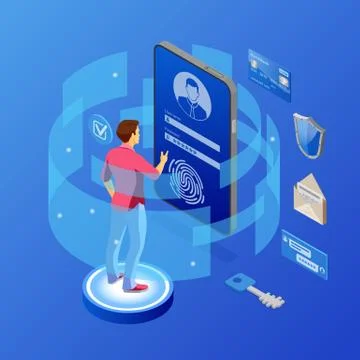 Computer Internet and Personal Data Security Stock Illustration