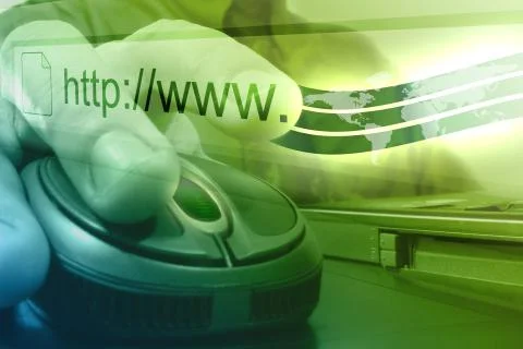 Computer internet mouse man Stock Photos