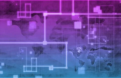 Computer internet network Stockillustratie