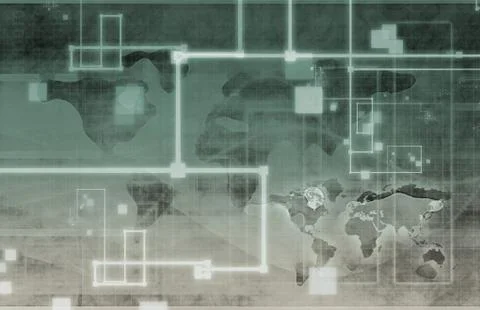 Computer internet network Stockillustratie