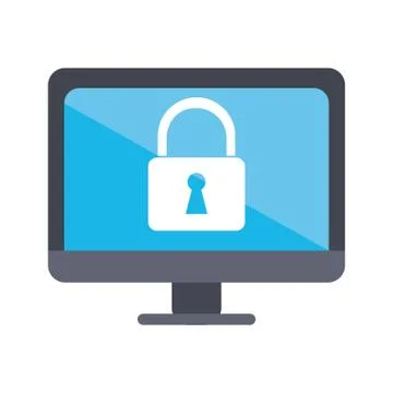 Computer internet security system technology Illustrazione stock