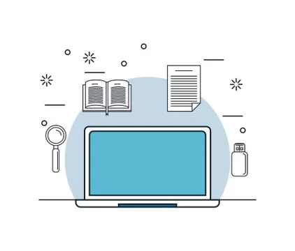 Computer internet tools Illustrazione stock