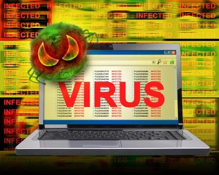 Computer internet virus infection Stock Photos