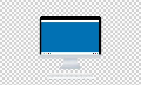 A computer, Isolated Desktop Computer Mockup Stock Illustration