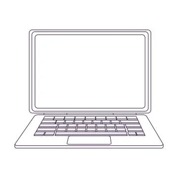 Computer isolated icon Stock Illustration