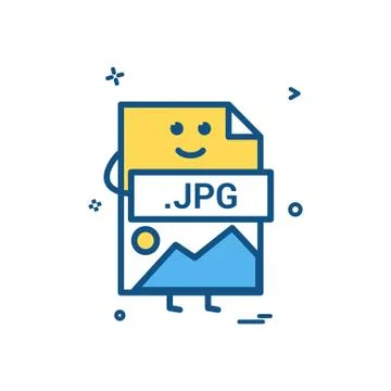 Computer jpg file format type icon vector design Stockillustratie