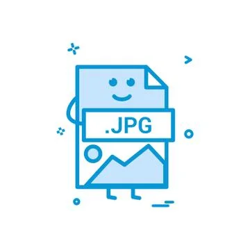 Computer jpg file format type icon vector design Illustrazione stock