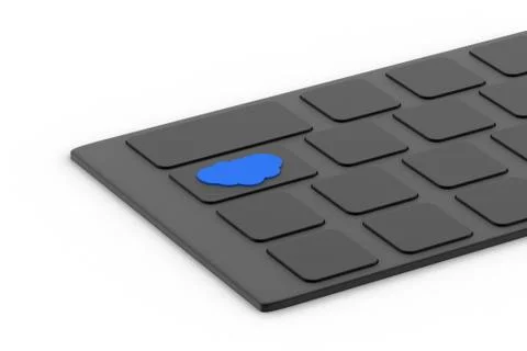 Computer Key board with cloud sign Free Stock Illustration