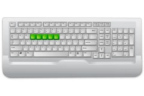 Computer key board Stock Illustration