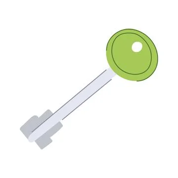 Computer key cartoon vector illustration Illustrazione stock