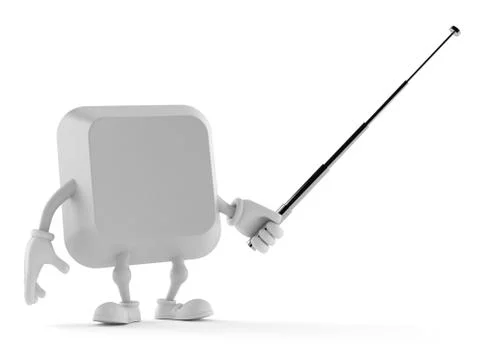 Computer key character aiming with pointer stick Stockillustratie