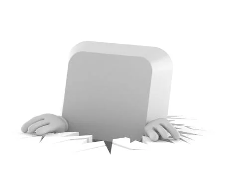 Computer key character inside hole Stockillustratie