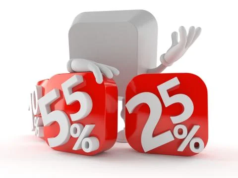 Computer key character with percent symbol Stock Illustration
