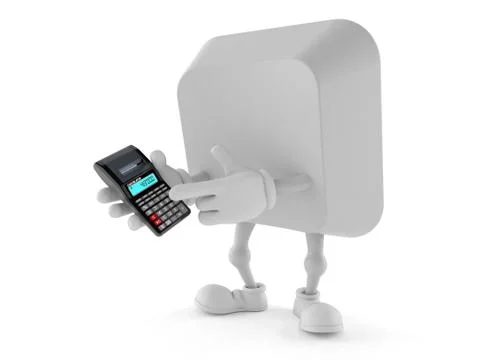 Computer key character using calculator 스톡 일러스트