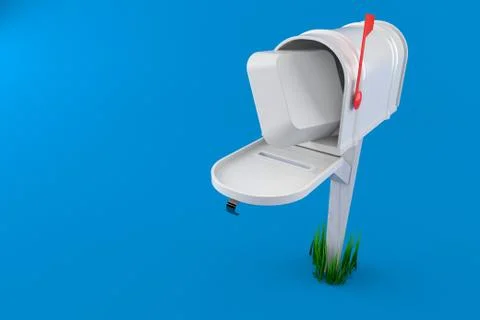 Computer key inside mailbox Stock Illustration