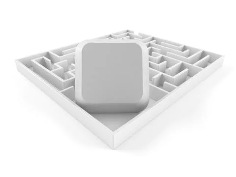 Computer key inside maze イラスト素材