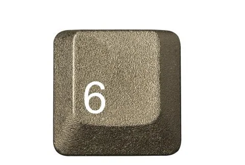 Computer key in a keyboard with letter, number and symbols Stock Photos