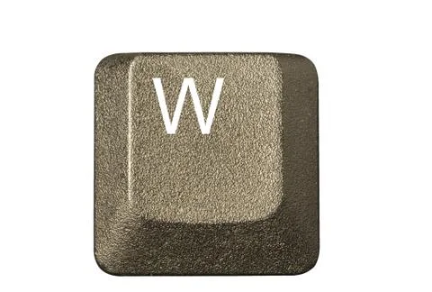 Computer key in a keyboard with letter, number and symbols Stock Photos