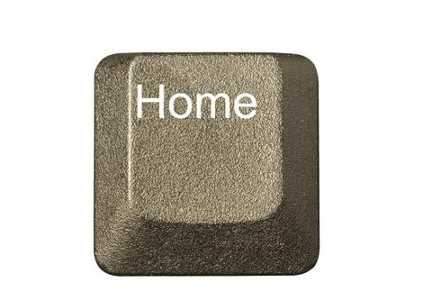 Computer key in a keyboard with letter, number and symbols Stock Photos