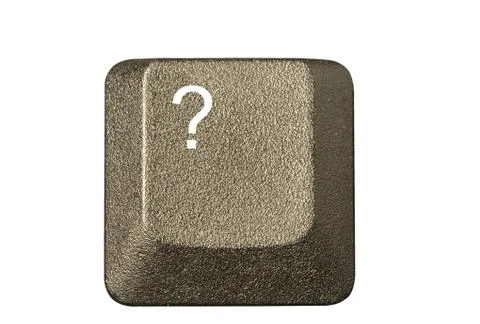 Computer key in a keyboard with letter, number and symbols Stock Photos