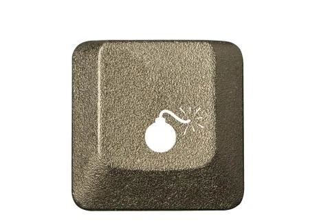 Computer key in a keyboard with letter, number and symbols Stock Photos