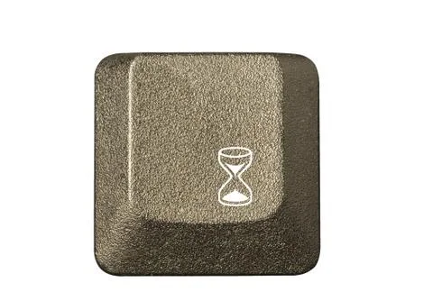 Computer key in a keyboard with letter, number and symbols Stock Photos
