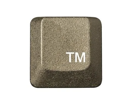 Computer key in a keyboard with letter, number and symbols Stock Photos