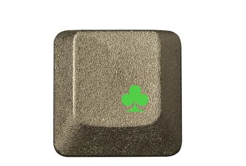 Computer key in a keyboard with letter, number and symbols Stock Photos