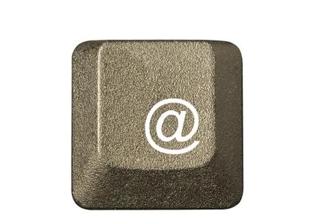 Computer key in a keyboard with letter, number and symbols Stock Photos