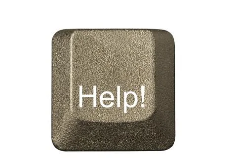 Computer key in a keyboard with letter, number and symbols Stock Photos