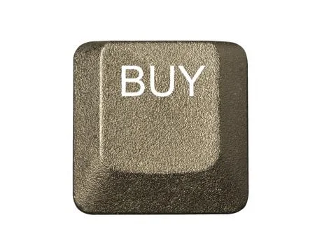 Computer key in a keyboard with letter, number and symbols Stock Photos