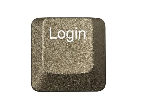 Computer key in a keyboard with letter, number and symbols Stock Photos