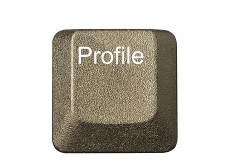 Computer key in a keyboard with letter, number and symbols Stock Photos