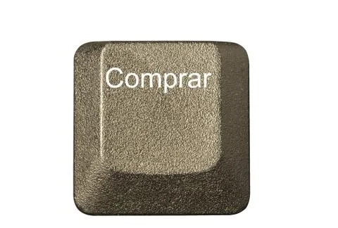 Computer key in a keyboard with letter, number and symbols Stock Photos