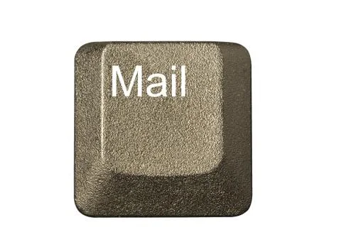 Computer key in a keyboard with letter, number and symbols Stock Photos