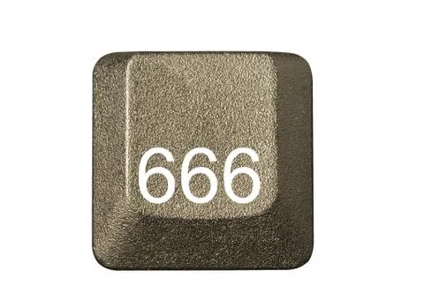 Computer key in a keyboard with letter, number and symbols Stock Photos