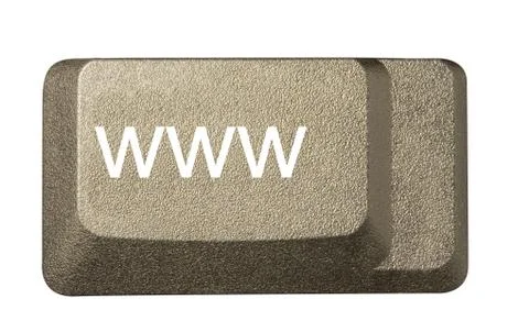 Computer key in a keyboard with letter, number and symbols Stock Photos