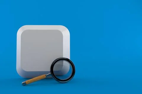 Computer key with magnifying glass Stock Illustration