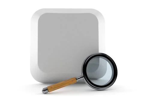 Computer key with magnifying glass Stock Photos