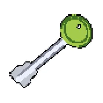 Computer key pixel art vector illustration 스톡 일러스트