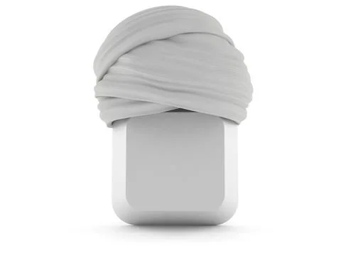 Computer key with turban Stock Illustration