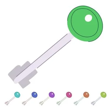 Computer key vector cartoon graphic 스톡 일러스트