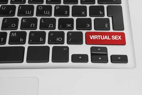 Computer key - virtual sex Stock Photos