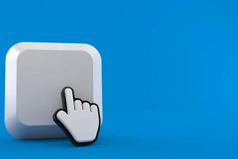 Computer key with web cursor Stock Illustration