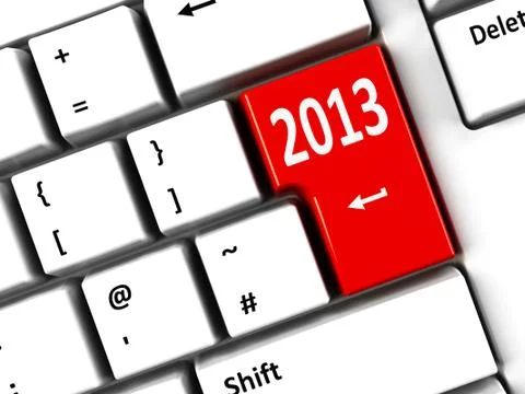 Computer keyboard 2013 Stock Photos