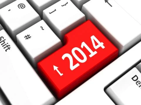 Computer keyboard 2014 Stock Illustration