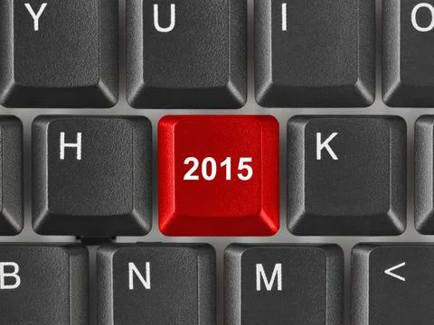 Computer keyboard with 2015 key Computer keyboard with 2015 key - holiday ... Stock Photos