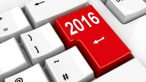 Computer keyboard 2016 Stock Illustration